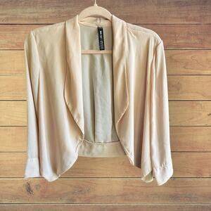 Design Lab Lord & Taylor cropped lightweight cardigan blazer jacket